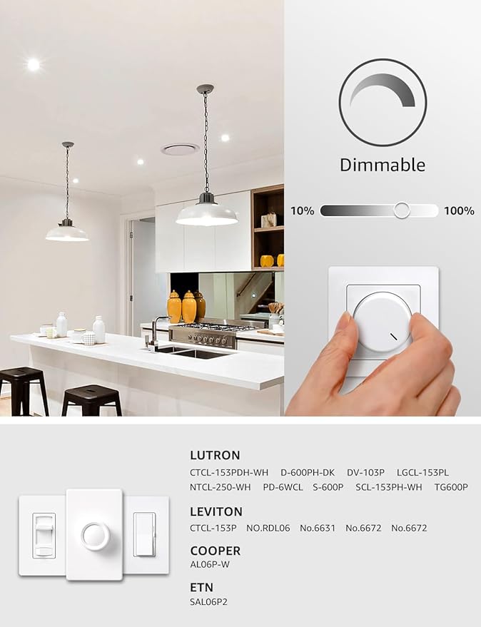 Lepro Dimmable LED Light Bulbs 100 Watt Equivalent, 14W 1500LM Daylight White - Image 3