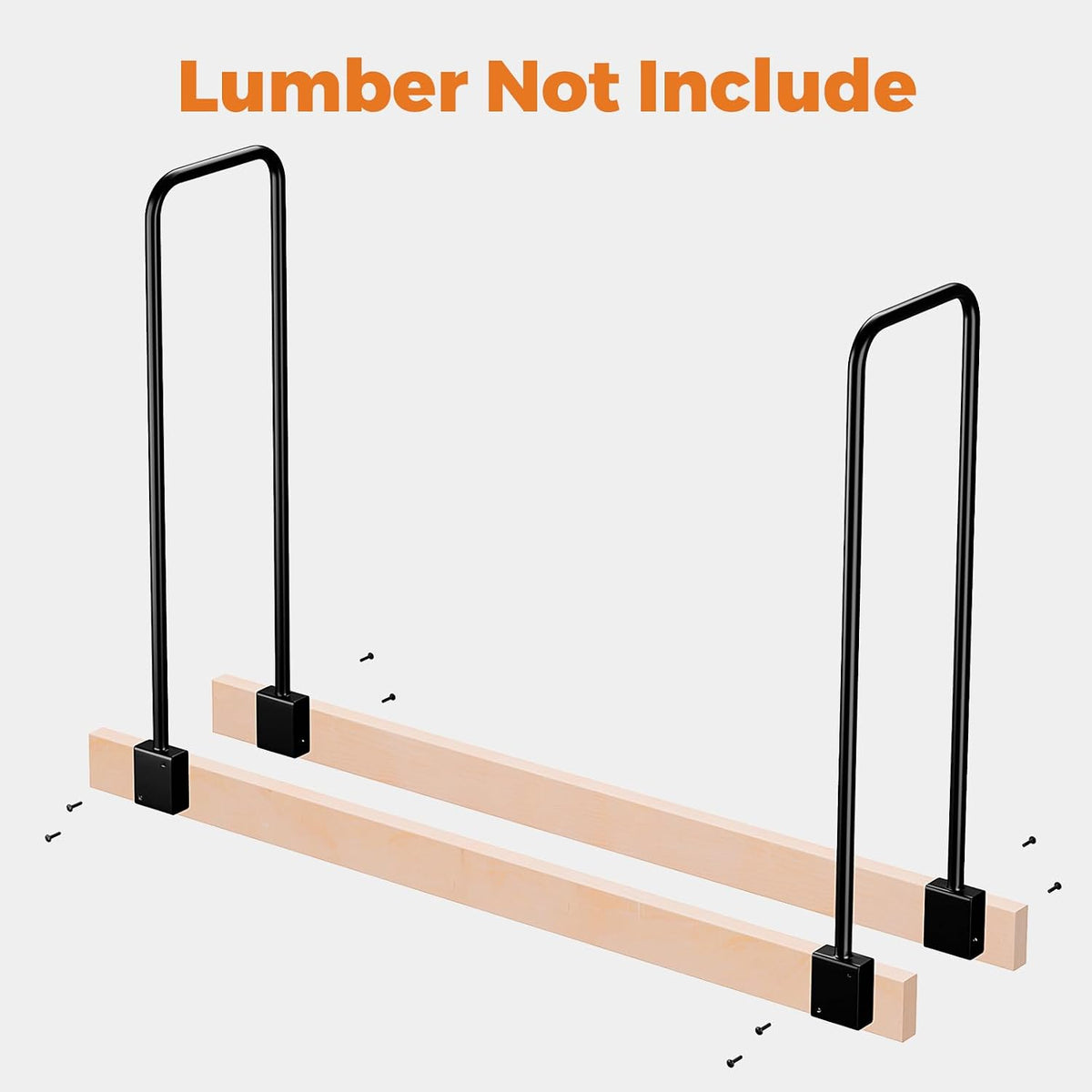doeworks heavy duty firewood racks adjustable length log, close-up detail