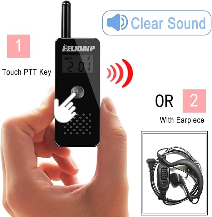 ELIDAIP T-M16 Small Walkie Talkies, Portable Two Way Radio - Image 4