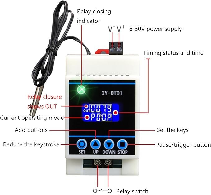 Digital Temperature Control XY-DT01 Humidity Controller 30A - Image 2