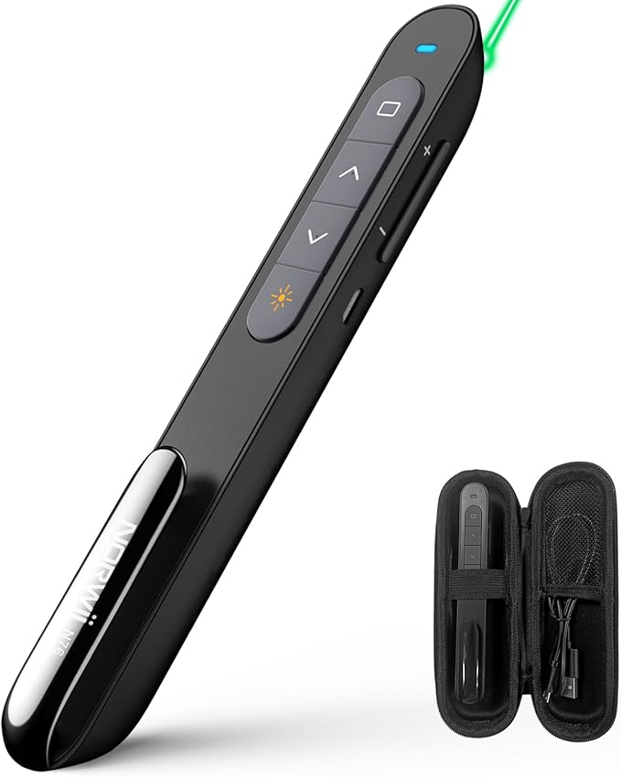 Norwii N76 Rechargeable Presentation clicker, Long Range Presentation Remote by Norwii