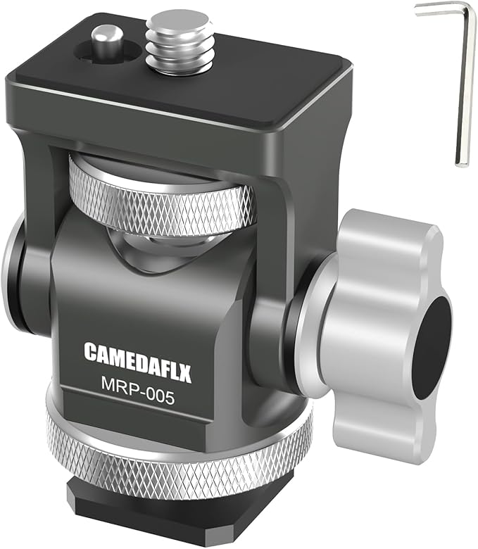 CAMEDAFLX Tilt Adjustable Camera Monitor Mount, Swivel Field Monitor Holder by CAMEDAFLX