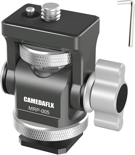 CAMEDAFLX Tilt Adjustable Camera Monitor Mount, Swivel Field Monitor Holder by CAMEDAFLX