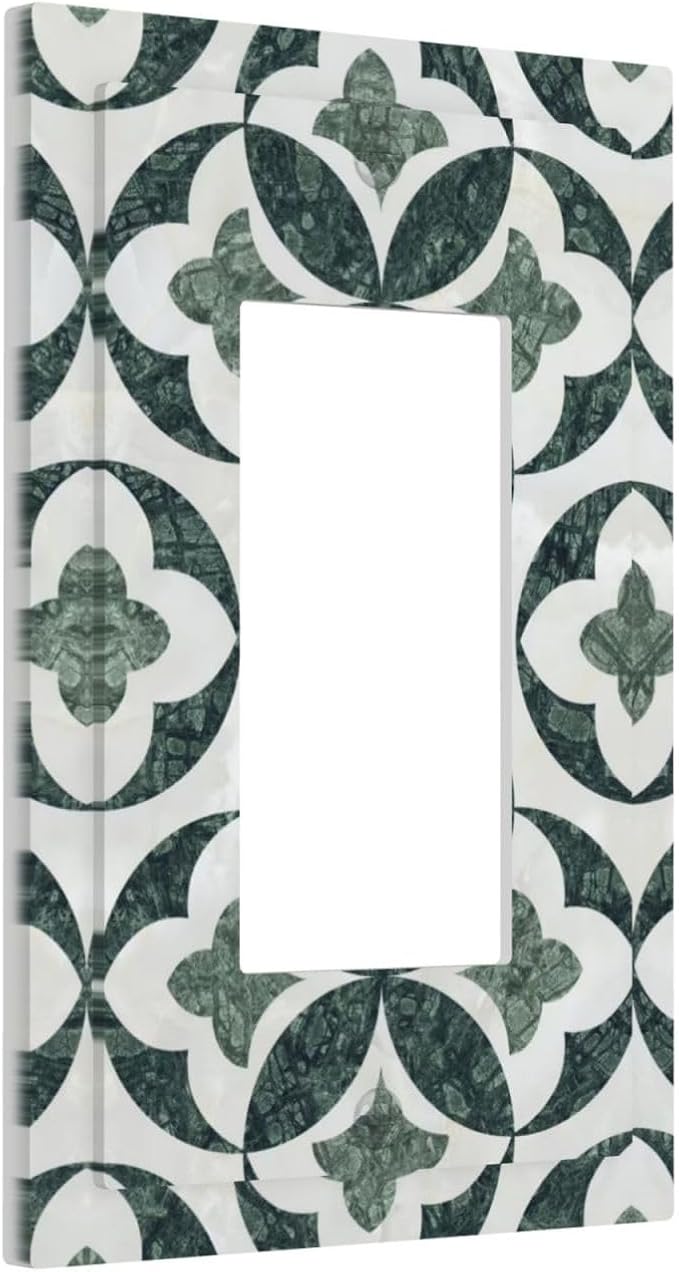 Bvtewkhz Green Luxury Modern Cubic Marble 1 Gang Single Rocker Decorative Light - Image 2