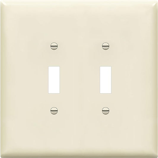 ENERLITES Jumbo Double Toggle Switch Cover, Two Gang Light Switch Wall Plate by Enerlites