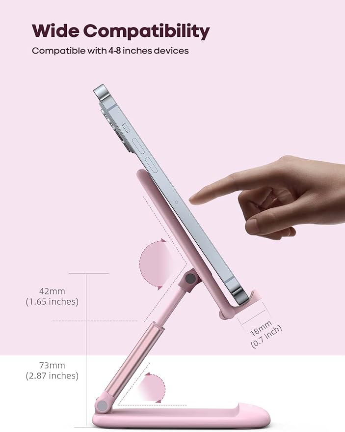 Lamicall Pink Phone Holder, Desk Accessories - Image 5