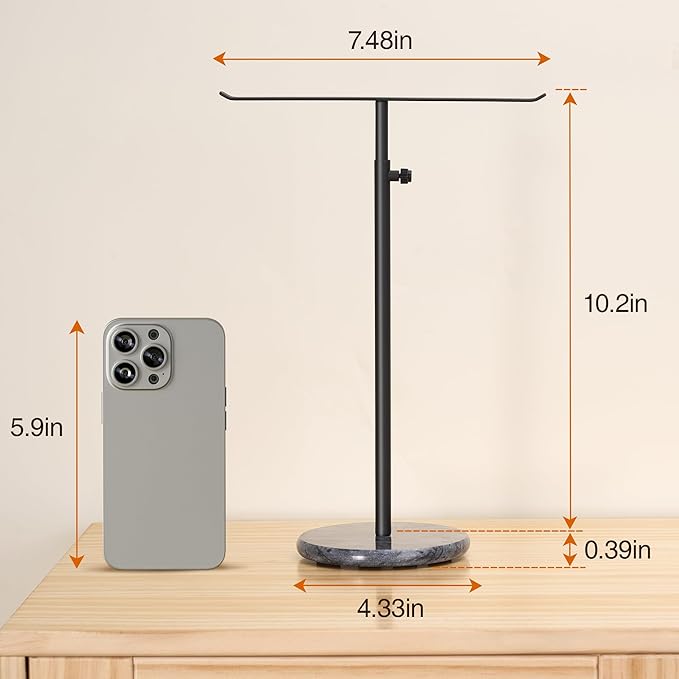 Josmimic Black Necklace Holder Jewelry Organizer Stand – Adjustable Height - Image 8