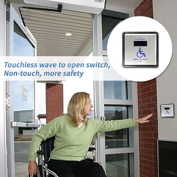 Olideauto ADA Automatic Door Opener Touchless Sensor Open Door+2PCS Wired - Image 3