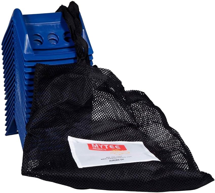 Mytee Products (20 Pieces Blue 4"x6" Flatbed Edge Protectors with Carrying Case - 4" Winch Ratchet Straps Corner Protectors for Flatbed Cargo Load