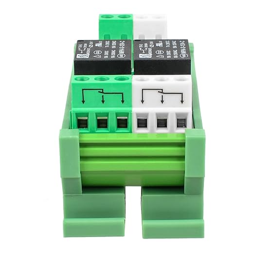 GUETNEU Relay Board, Relay Module 2 Channel 1 SPDT DIN Rail Mount 24V DC/AC - Image 3