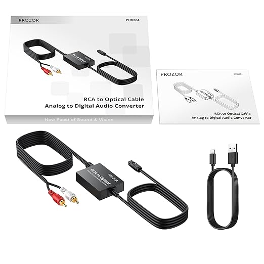 PROZOR Analog to Digital Audio Converter, RCA to Optical Audio Converter - Image 7