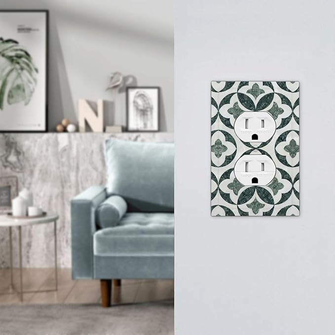 Bvtewkhz Green Luxury Modern Cubic Marble Cubic Marble Duplex Outlet Decorative - Image 6