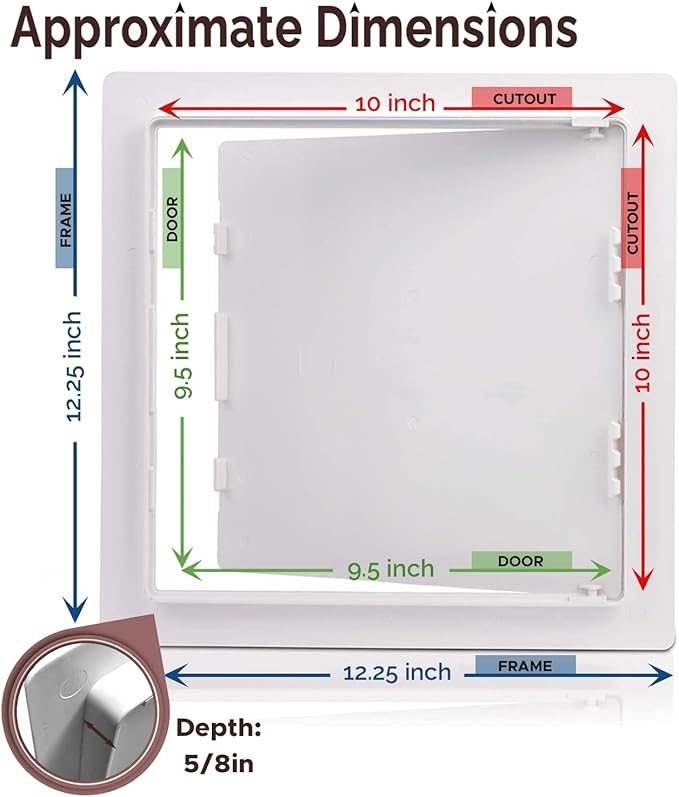 Morvat Access Panel 10x10 Inch for Drywall & Ceiling - Image 2