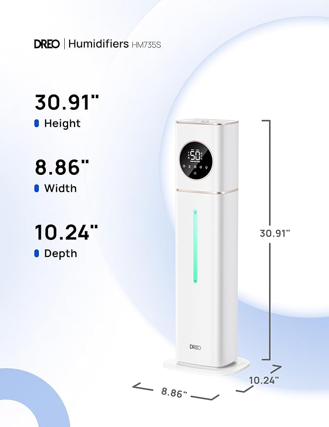 DREO HM735S 11L Smart Humidifier Large Room 700 ft², 100H Cool Mist Air - Image 8