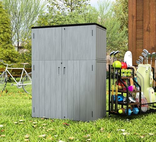 zzm 57 cu.ft outdoor storage cabinet with one, view 9
