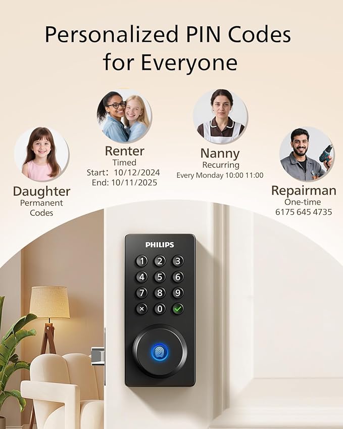 Philips Wi-Fi Door Lock, WiFi Smart Lock Keyless Entry Deadbolt - Image 7
