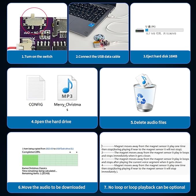 Voice Module, MP3 Music Sound Chips, 16MB Sound Module - Image 8
