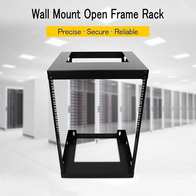 Raising Electronics 15U Wall Mount Open Frame 19 Inch Server Equipment Rack - Image 2