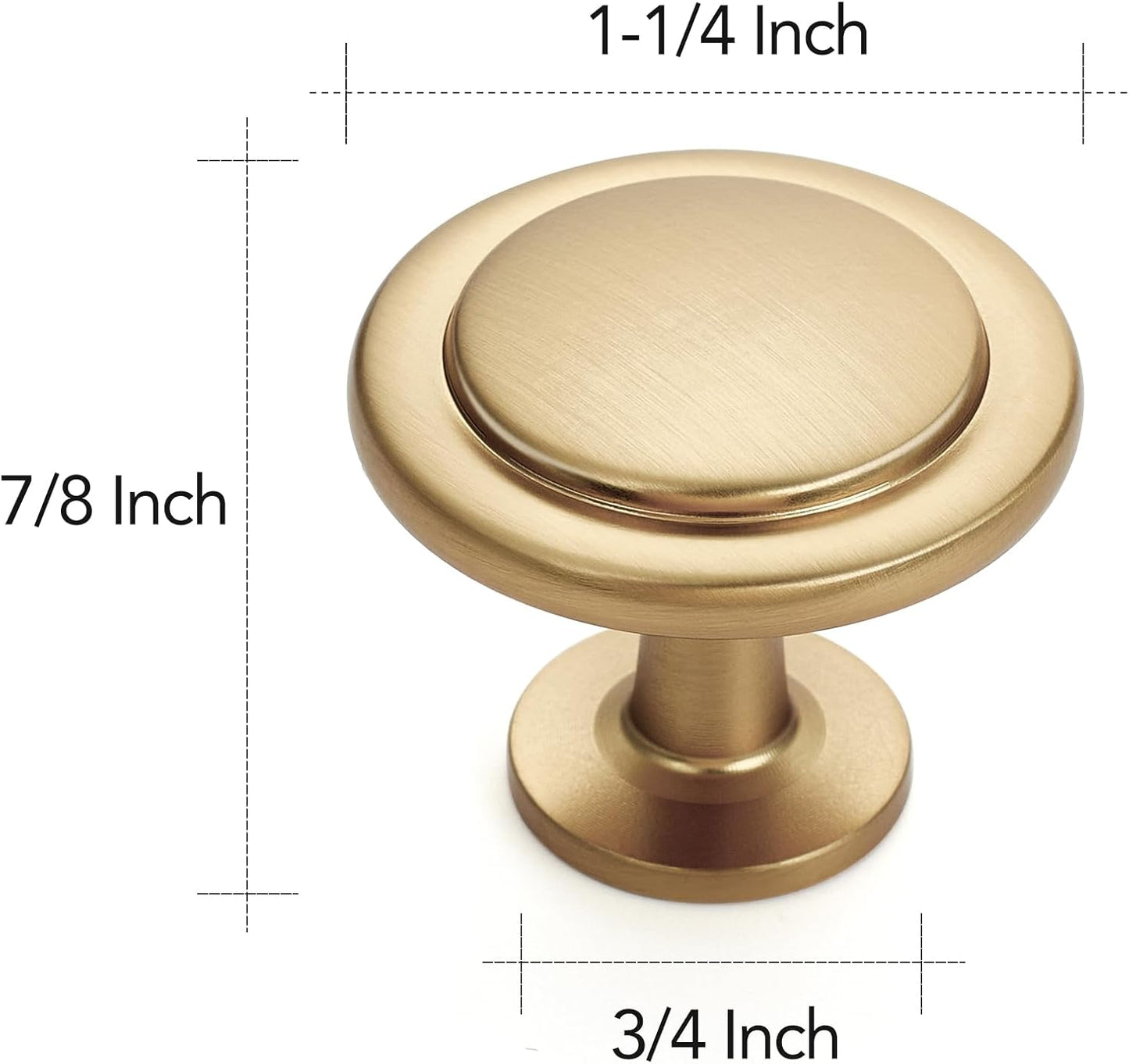 Ravinte Champagne Bronze Round Cabinet Knobs,Zinc Pulls,1-1/4 Inch,30 Pack | Solid Zinc Alloy, Single Hole, Screws Included, Drawer Pulls, Kitchen Cabinet Hardware, for Dresser Drawers Cupboard