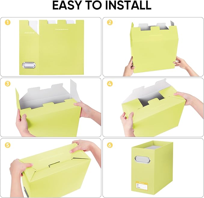 BALEINE File Organizer Box, Cardboard File Folder Organizer - Image 6