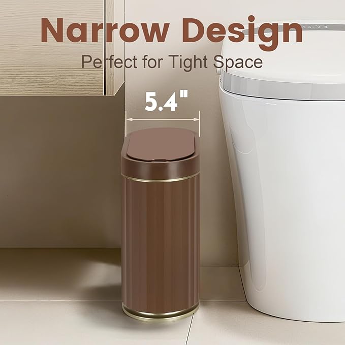 ELPHECO Bathroom Motion Sensor Trash can 2 Gallon Automatic Garbage Can - Image 4