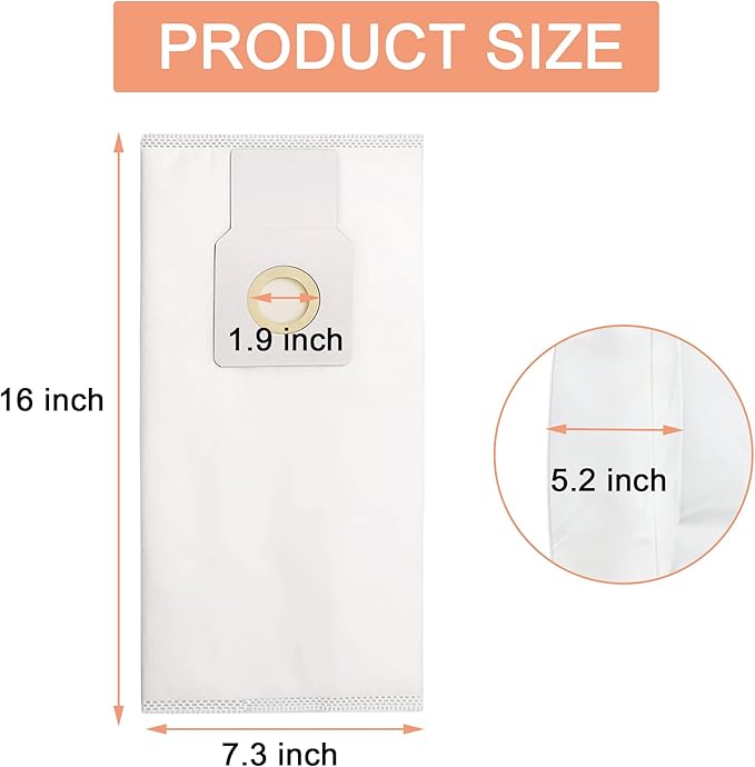 10 Pack 53294 Style O HEPA Cloth Vacuum Bags Fit - Image 2