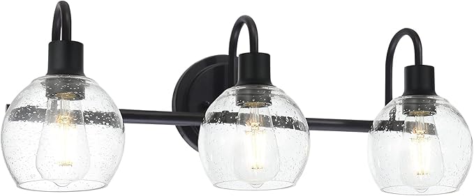 WINSHEN Modern 3-Lights Black Vanity Light Fixtures Farmhouse Metal Bathroom by WINSHENLighting