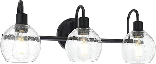 WINSHEN Modern 3-Lights Black Vanity Light Fixtures Farmhouse Metal Bathroom by WINSHENLighting