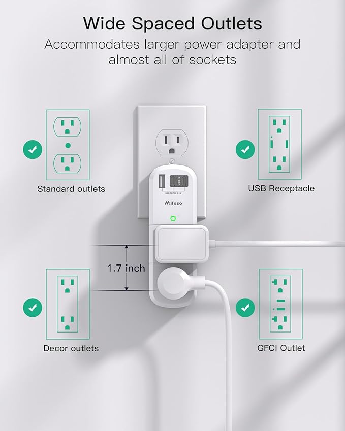 PD20W USB Outlet Extender Surge Protector - - Image 4
