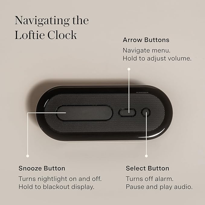 Loftie Alarm Clock with Sound Machine –Smart Alarm Clock w/Light, Night Light - Image 5