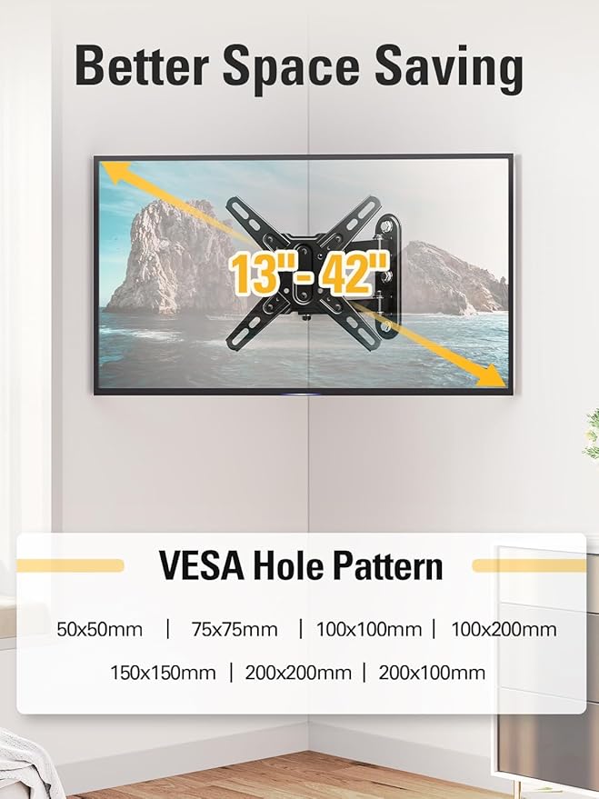 Mounting Dream UL Listed TV Mount Swivel and Tilt - Image 5
