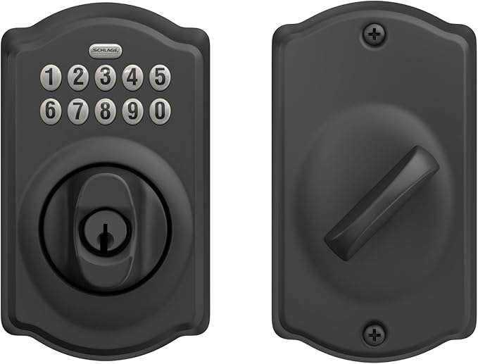 SCHLAGE BE365 CAM 622 Keypad Electronic Deadbolt, Matte Black - Image 7