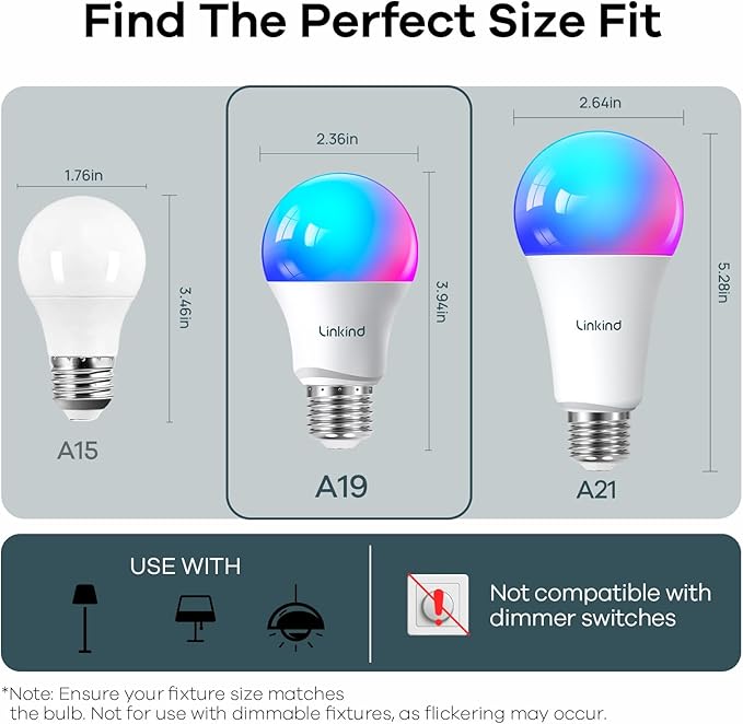 Linkind WiFi Smart Light Bulbs, Alexa Light Bulb Work - Image 6