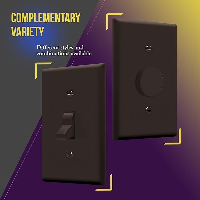 ENERLITES Toggle Light Switch Wall Plate, Gloss Finish, Size 1-Gang 4.50" x - Image 5