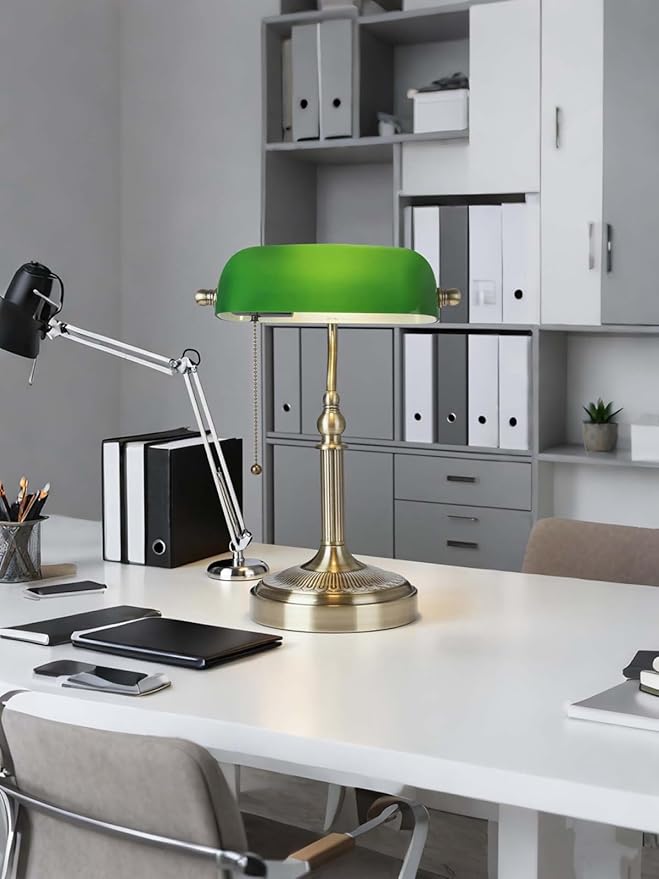 Newrays Glass Bankers Desk Lamp - Image 3