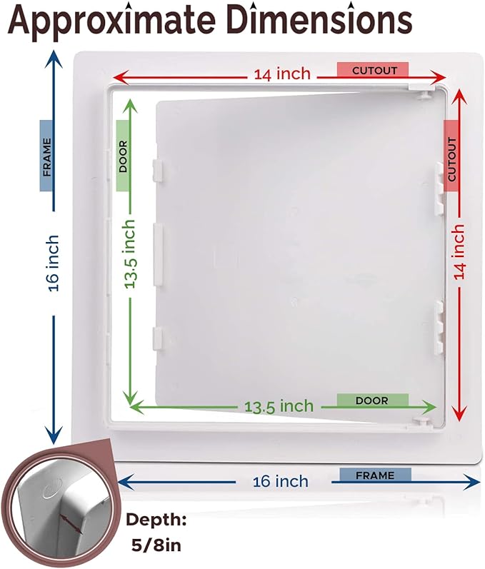 Morvat Access Panel 14x14 Inch for Drywall & Ceiling - Image 2