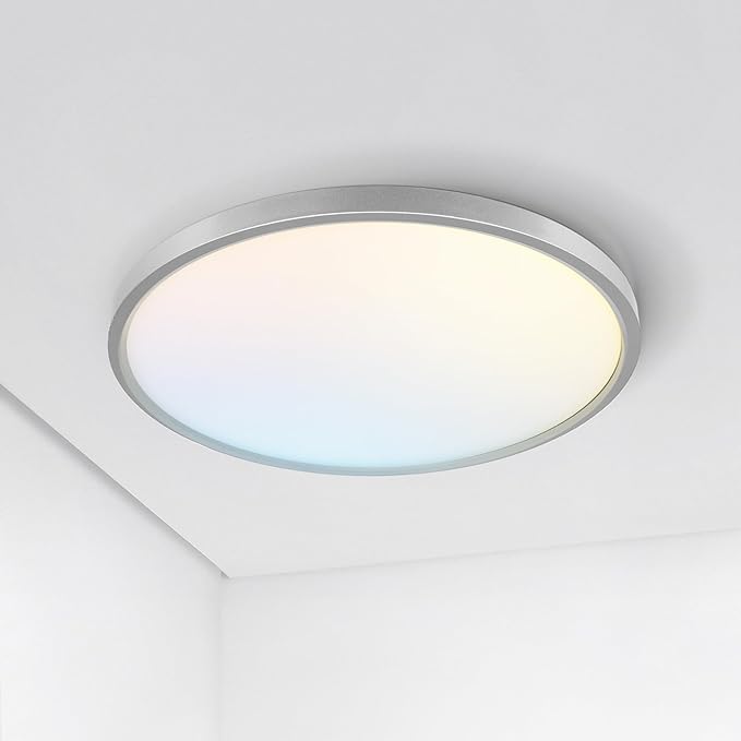 ASD LED 12" Round Flush Mount Ceiling Light Fixture, Low Profile Surface by ASDLightingCorporation