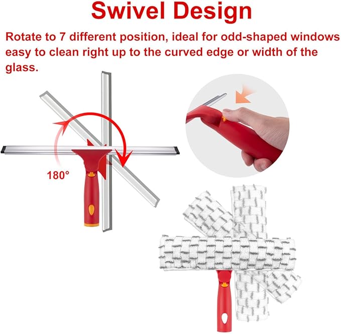 ITTAHO Squeegee for Window Cleaning, Extendable Window Cleaner for Car - Image 4
