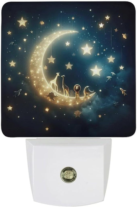 Moon and Starry Sky Night Light, Plug into Wall Decor Nightlights by Unknown