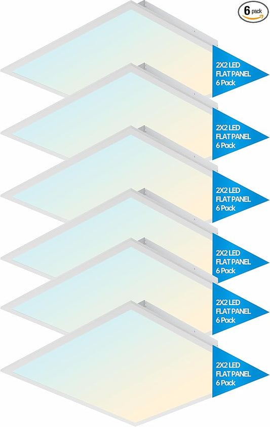2x2 FT LED Light Flat Panel, 20/25/30/35/40W, 5 Color Temps 3K/3.5K/4K/5K/6.5K by LEDENERGYPLUS