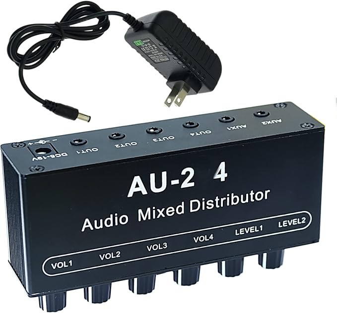 1/8" aux Input Mixing 2 in 4 Channel Way Out Headset Box Headphone Amplifier - Image 4