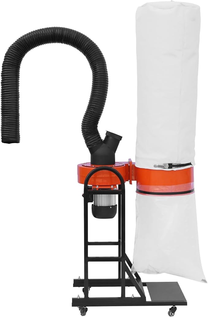 VEVOR 1.5 HP Dust Collector, 716 CFM, Portable Vortex Dust Collector, - Image 11