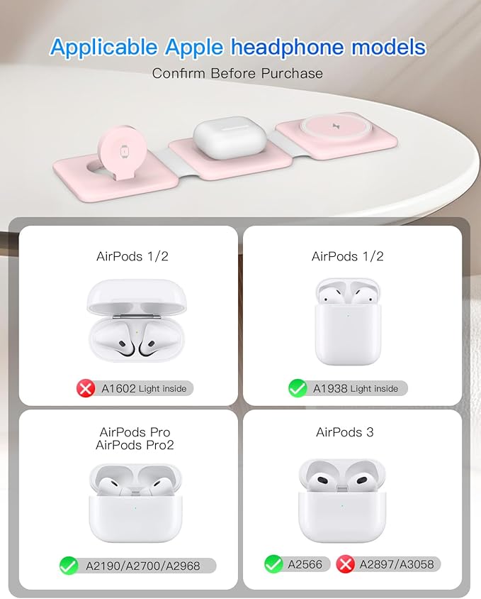 Charging Station for Apple Multiple Devices: 3 in 1 Foldable Magnetic Wireless - Image 5