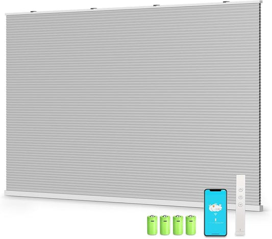 THIRDREALITY ZigBee Smart Blind Gen2, Motorized 100% Blackout Window Shades by ThirdReality