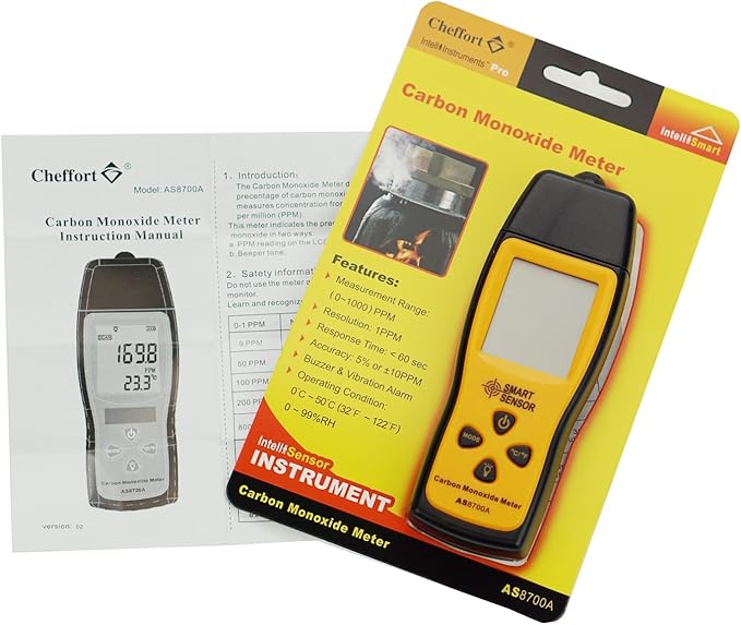 Cheffort Handheld Carbon Monoxide Meter, Portable Carbon Monoxide Detector - Image 6