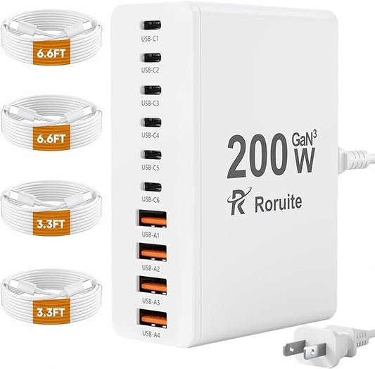 USB C Charging Station 10 Port by Roruite
