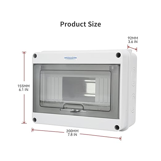 MOLLOM 8 Way Circuit Breaker MCB Distribution Protection Box - Image 2