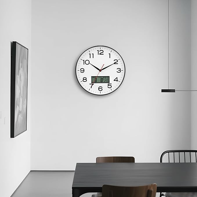 AKCISOT Wall Clock 12 Inch, Non-Ticking Silent Battery Operated Analog - Image 6