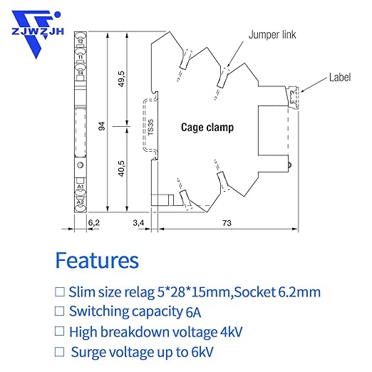 3Pcs 24V Miniature Relay for PLC Controller 24VDC and 24VAC Relay SPDT 6Amp - Image 4