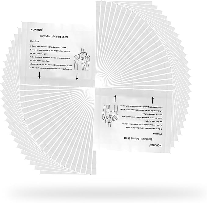 48PACK Paper Shredder Lubricant Sheets by NCWANG